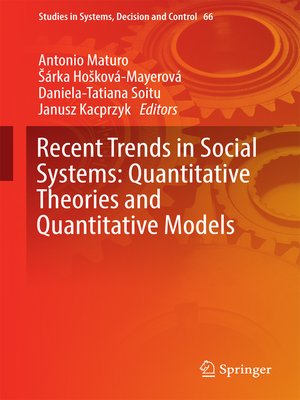 cover image of Recent Trends in Social Systems